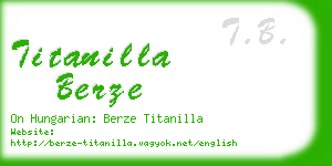 titanilla berze business card